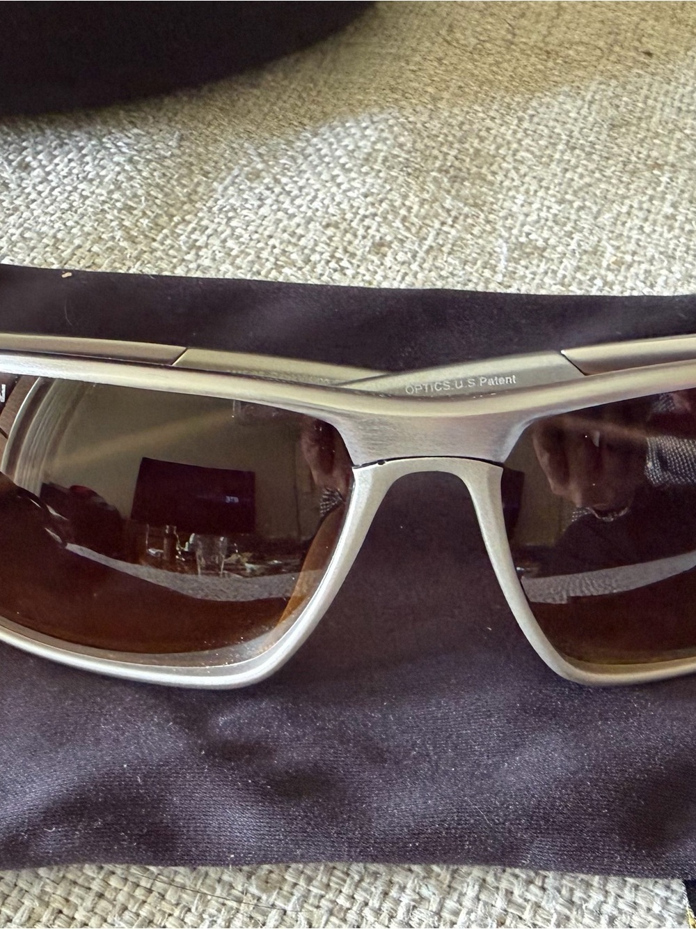 Men's Sunglasses in Silver with Brown Lenses